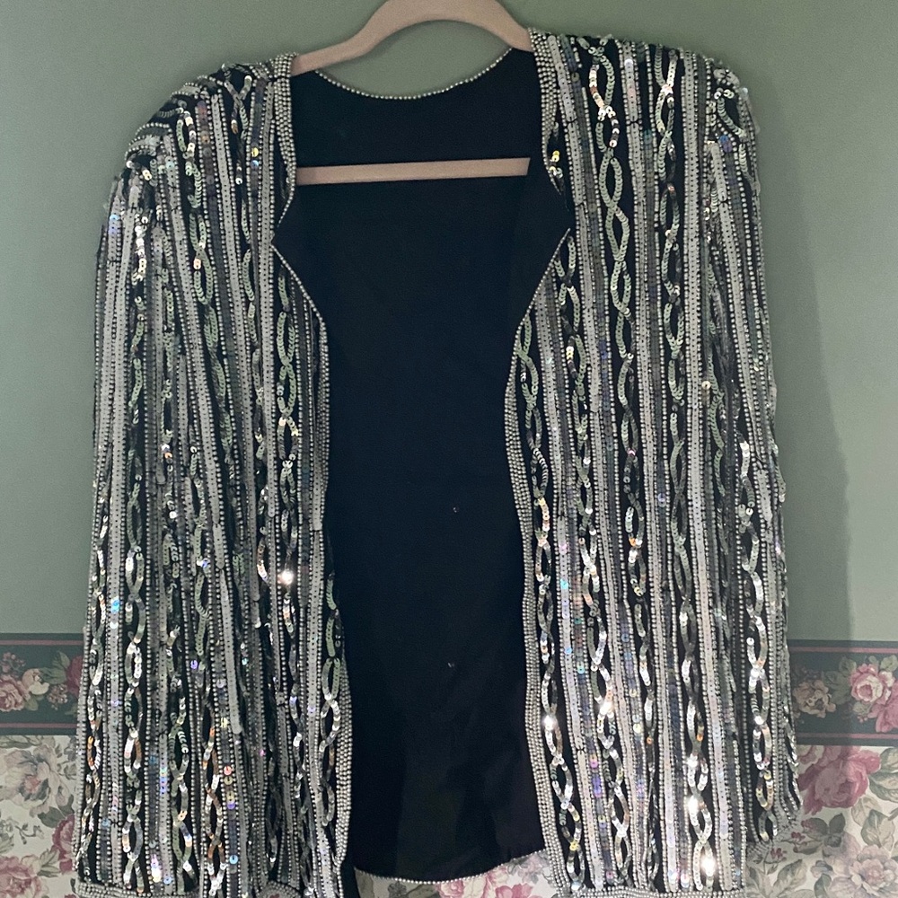 sparkly sequin blazer